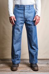 Ortega Pant | 13 oz Blue Herringbone | Freenote Cloth