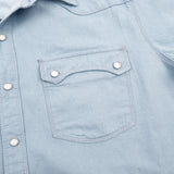 Modern Western L/S Shirt | Clear Blue | Freenote Cloth