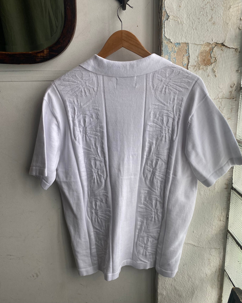Access Knit Polo Shirt | Vintage White | Critical Slide