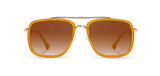 Grant Acetate Sunglasses | Caramel & Gold / Walnut | Brown Fade Polarized | Shwood