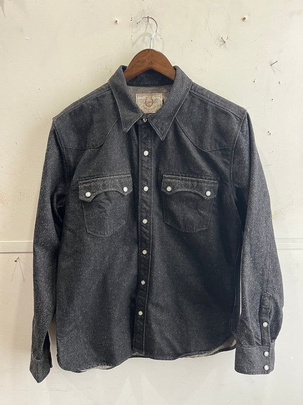 Modern Western Shirt | 11 oz Black Nep Denim | Freenote Cloth