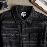 Cole Slim Shirt | Raven Stripe| Bridge & Burn