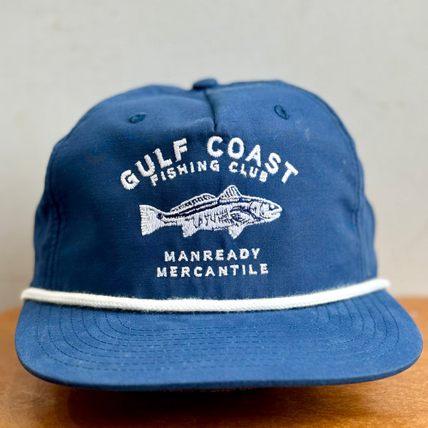 256 Richardson Hat | Embroidered Fishing Club | Indigo and White | Manready Mercantile