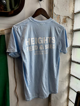 Graphic Pocket Tee | Heights Feed & Seed | Hydrangea Blue | Manready Mercantile