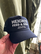 Printed Trucker Hat  | Heights Feed & Seed | Manready Mercantile