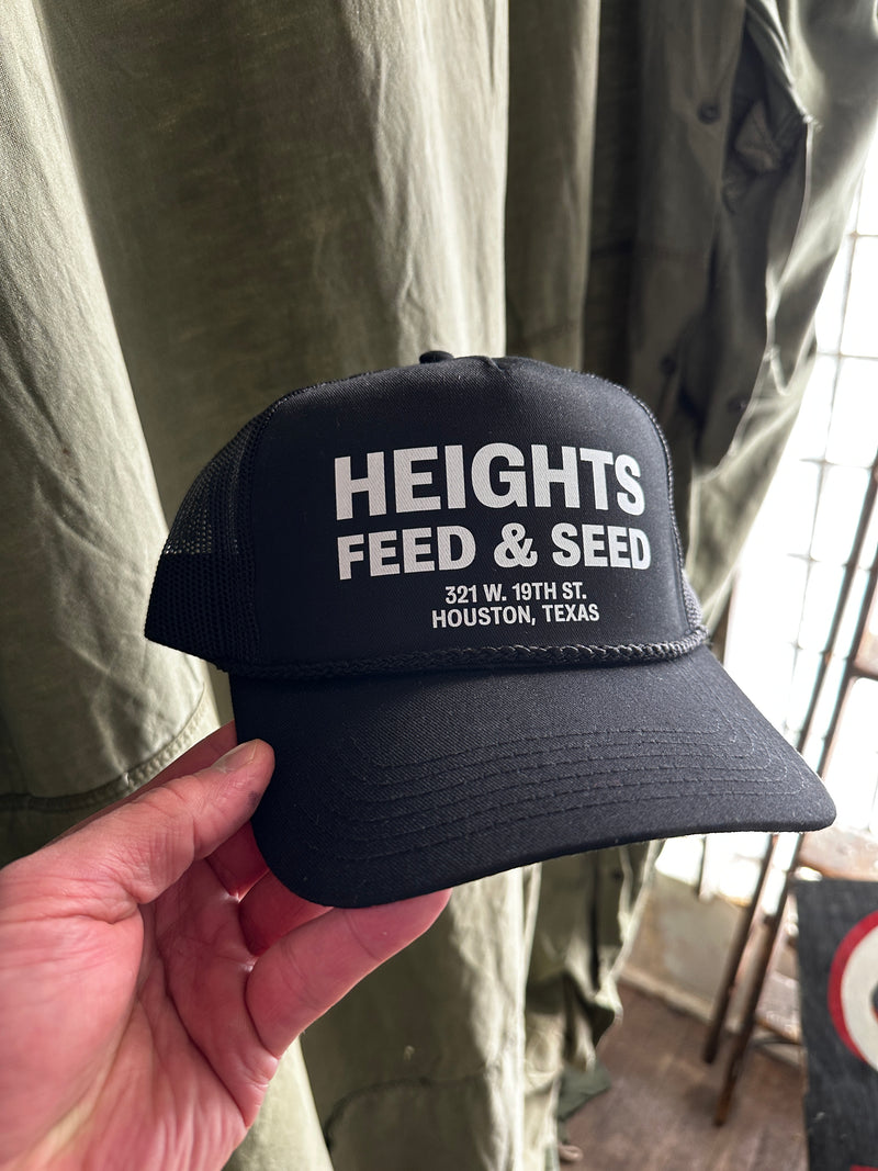 Printed Trucker Hat  | Heights Feed & Seed | Manready Mercantile