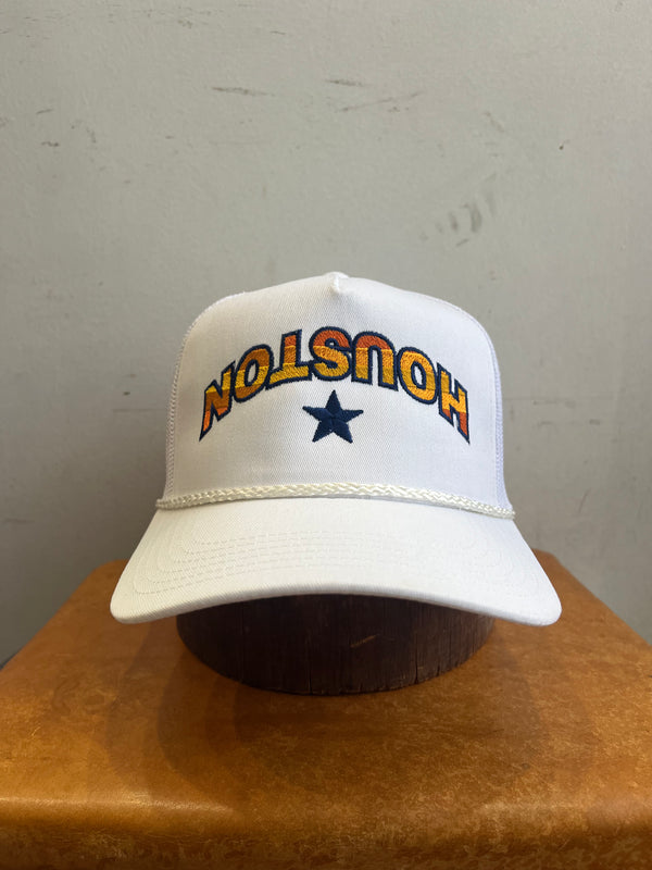 Embroidered Trucker Hat  | Upside Down Houston | Manready Mercantile