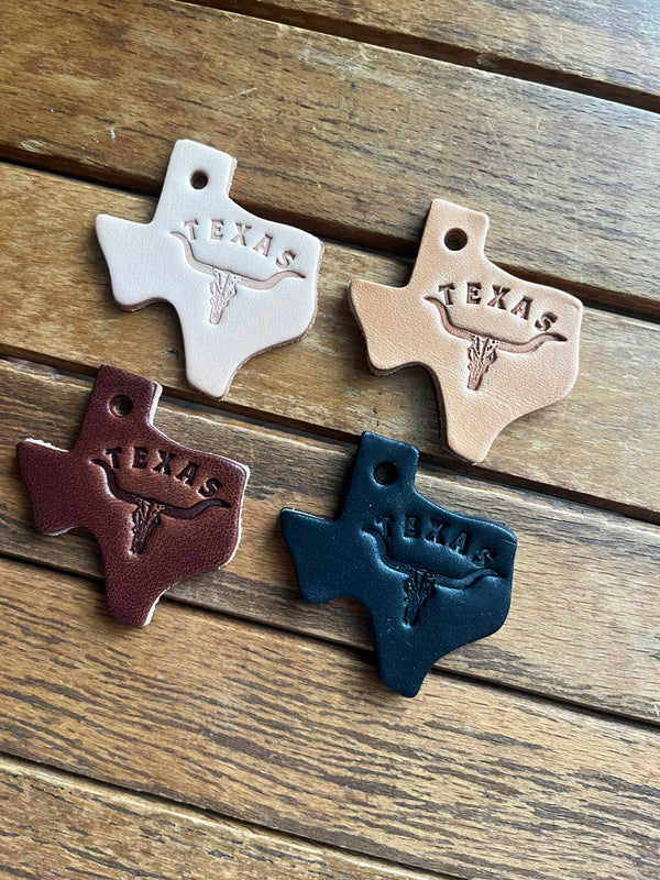 Leather Texas Key Tag | Longhorn | Manready Mercantile