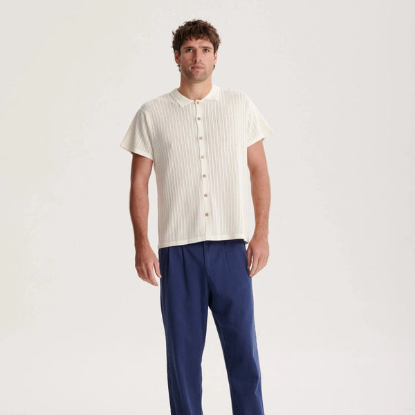 Intro Knit Shirt | White | Critical Slide
