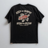 Keep On Surfin' Pocket Tee | Black | Iron & Resin
