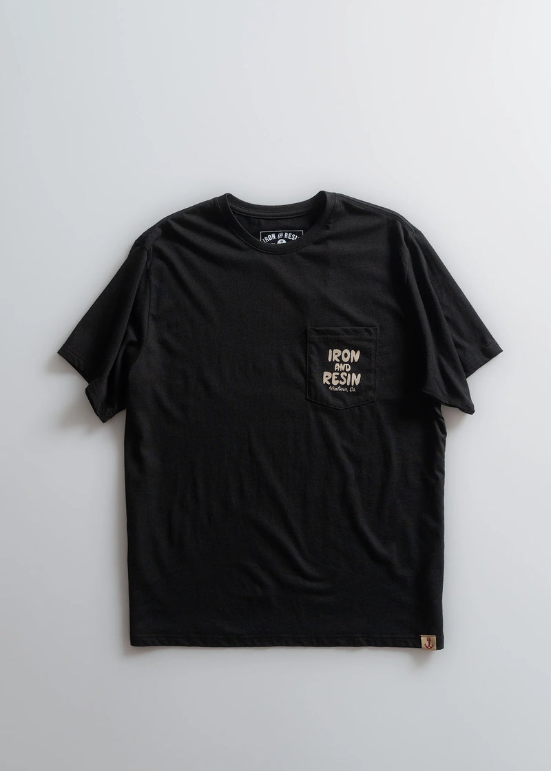 Keep On Surfin' Pocket Tee | Black | Iron & Resin