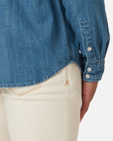 Mid Weight Western Denim Shirt | Medium Wash | Ace Rivington