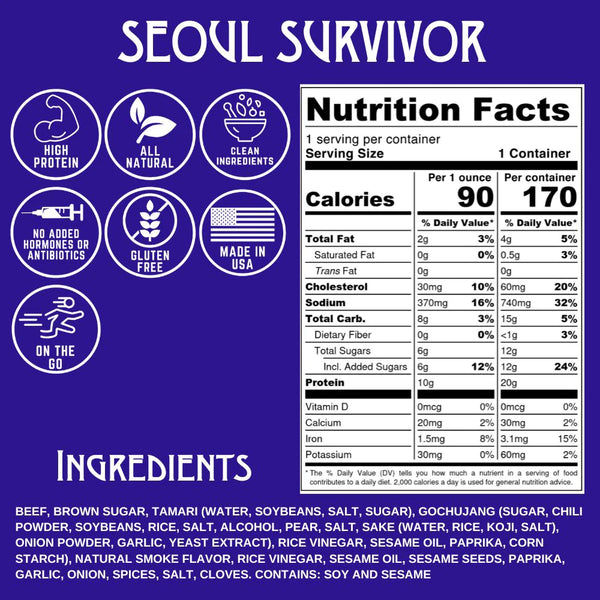 Seoul Survivor Korean BBQ Beef Jerky | Righteous Felon Craft Jerky