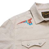 Crosscut Deluxe Snapshirt | Parrot Patrol : Dune Chambray | Howler Bros