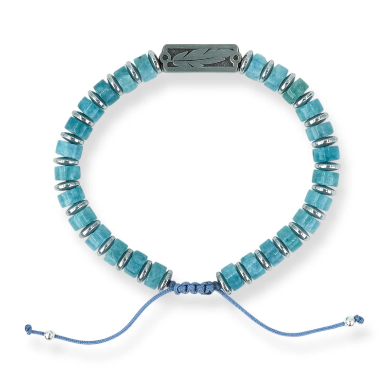 Feather Beaded Bracelet | Aquamarine | Sight Line Provisions