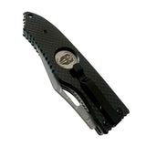 Hoffner Folding Snap Knife | Damascus Blade / Carbon Fiber Grip | Hoffner Knives