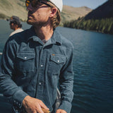 Reagan Corduroy Pearl Snap | Stormy Blue | Seager Co.