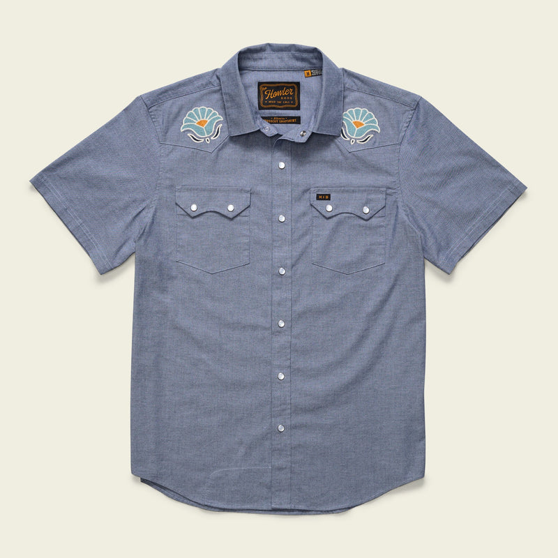 Crosscut Deluxe Shortsleeve Shirt | Fresh Blooms Indigo | Howler Bros