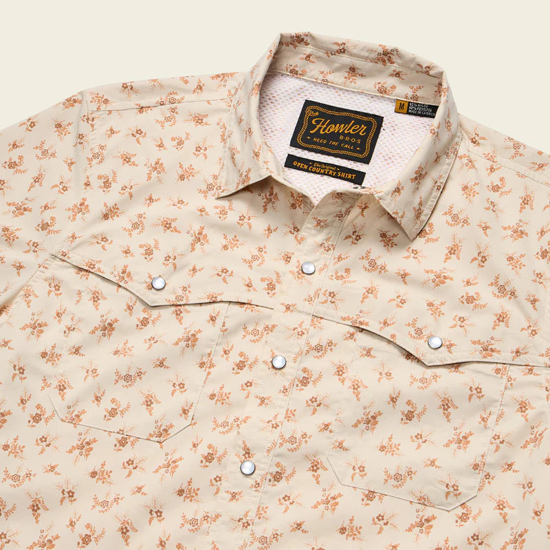 Open Country Tech Shirt | Rancher Floral | Sand | Howler Bros