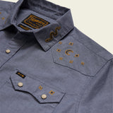 Crosscut Deluxe Shortsleeve Shirt | Noche de Paz : Indigo Chambray  | Howler Bros
