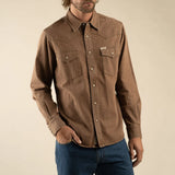 Wyatt Pearl Snap Denim Shirt | Faded Brown | Sendero Provisions Co