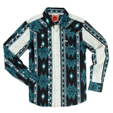 Serape Pearl Snap Shirt | The Oasis - Southwest Stripe | Sendero Provisions Co