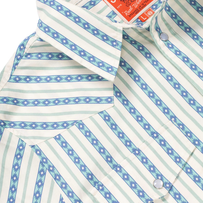 Serape Pearl Snap Short Sleeve | Teal | Sendero Provisions Co