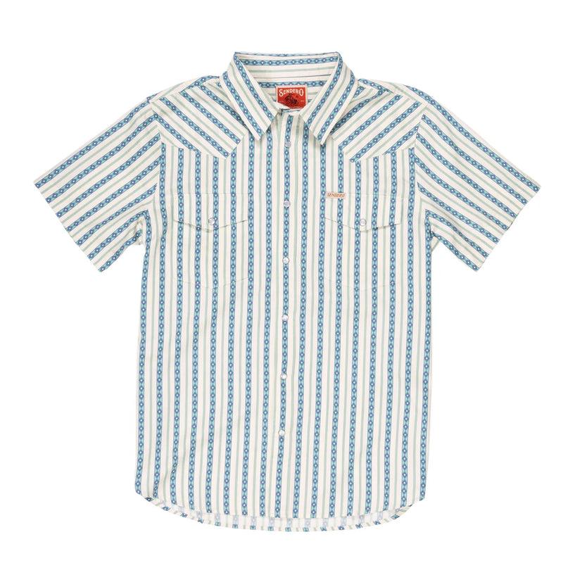 Serape Pearl Snap Short Sleeve | Teal | Sendero Provisions Co