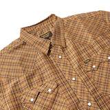 Sawtoof S/S Shirt | Gold Mini Check Plaid | Seager Co.