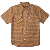 Sawtoof S/S Shirt | Gold Mini Check Plaid | Seager Co.