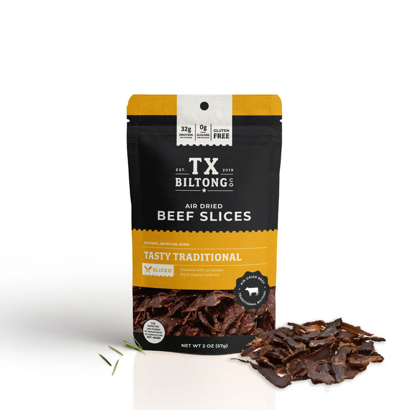 Beef Biltong Slices | Traditional | TX Biltong