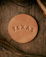 Leather Coaster | Texas | Manready Mercantile