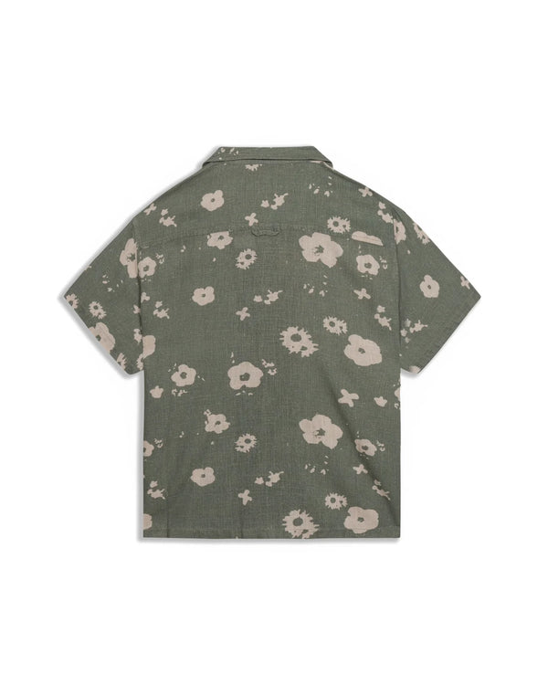 Splatter Resort Shirt | Green | Critical Slide
