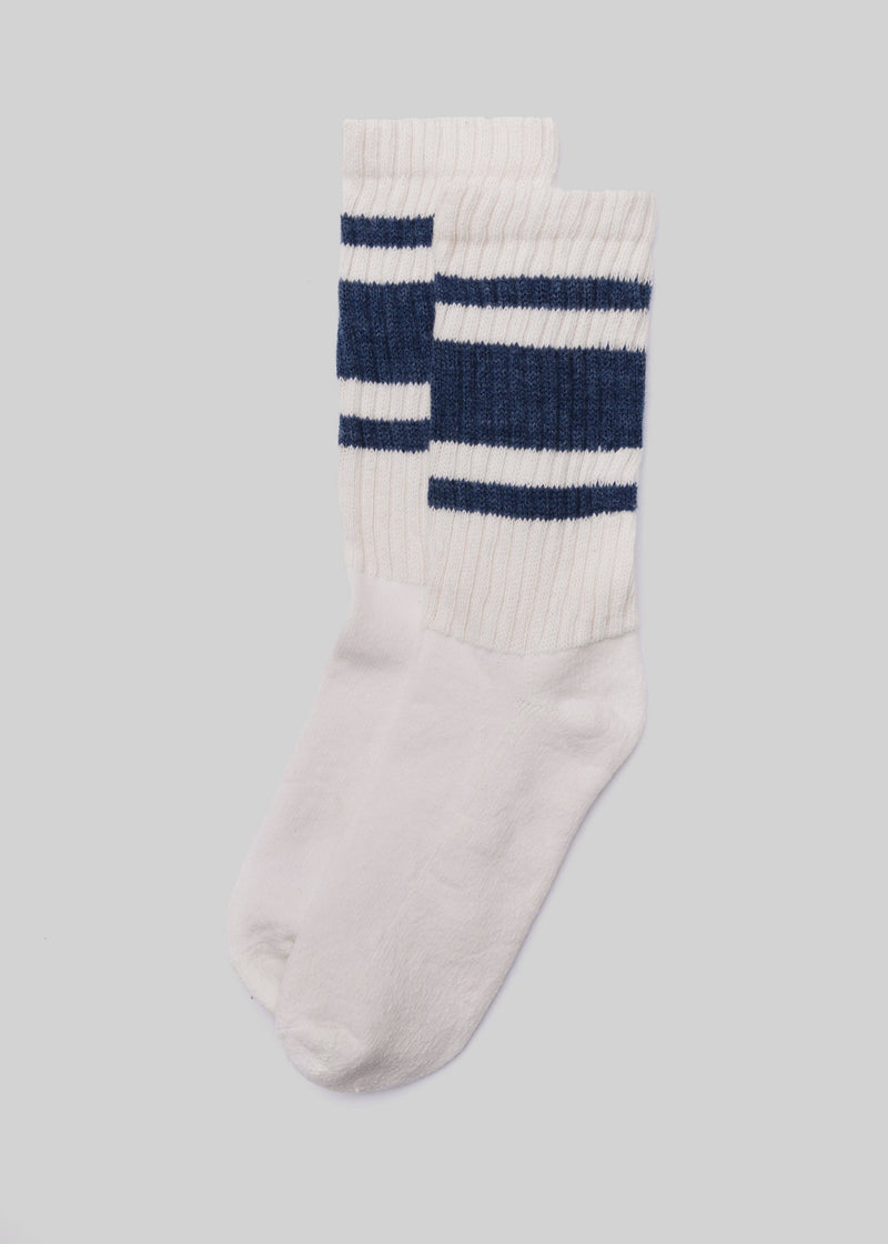 Mono Stripe Sock | Denim Heather | American Trench