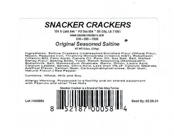 Saltine Crackers | Original | Snacker Crackers