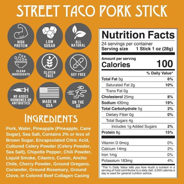 Street Taco Pork Stick | Righteous Felon