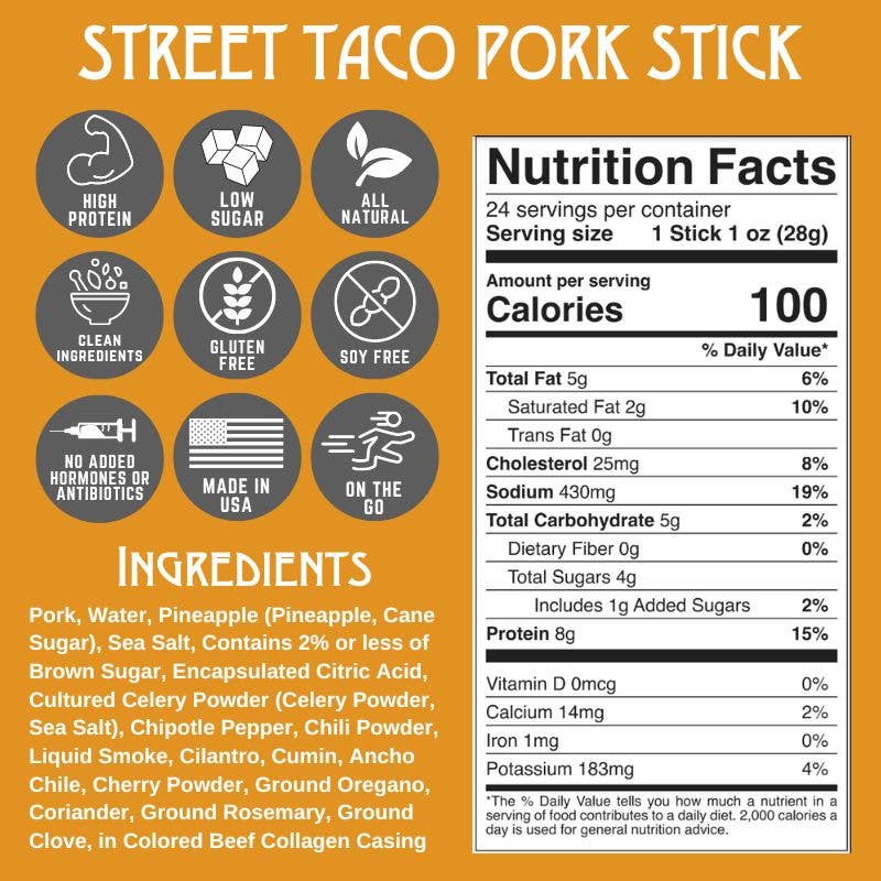 Street Taco Pork Stick | Righteous Felon