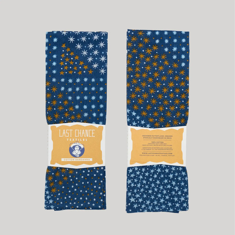 Cotton Starry Bandana | Navy | Last Chance Textiles