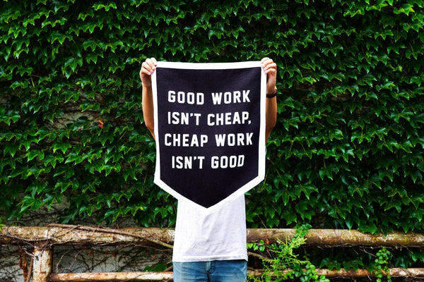 Camp Flag | Good Work Isn't Cheap | Oxford Pennant