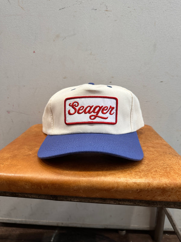 Uncle Bill Hemp Snapback | Cream & Blue | Seager Co.