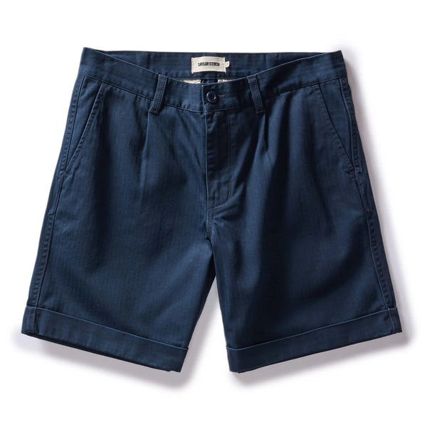 The Matlow Short | Dark Blue Herringbone | Taylor Stitch
