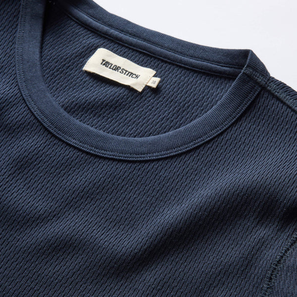 The Organic Cotton Waffle Crew | Dark Navy | Taylor Stitch