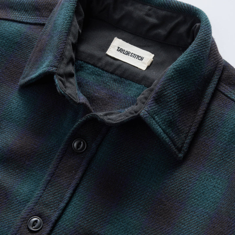 The Moto Utility Shirt | Black Pine Plaid | Taylor Stitch