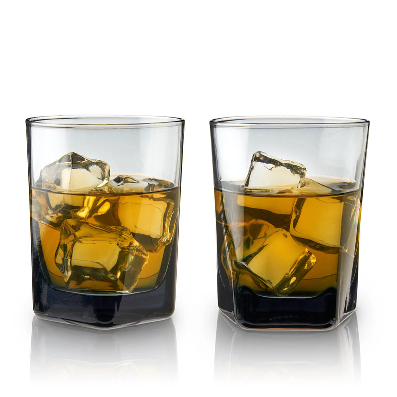 Double Smoked Old Fashioned Crystal Tumblers | Viski