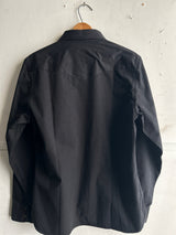 Sideras Shirt | Black Cotton Twill | Indigofera