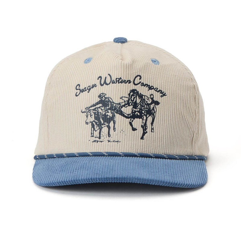 Los Rios Corduroy Snapback | Cream & Blue | Seager Co.