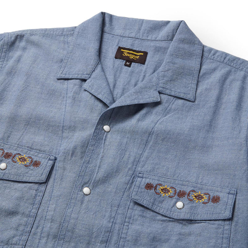 Whippersnapper S/S Shirt | Light Wash Chambray | Seager Co.