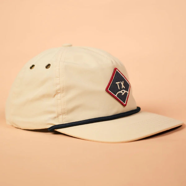 TX Hills Diamond Snapback | Vintage White | Texas Hill Country Provisions
