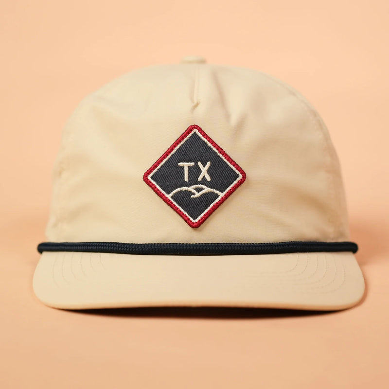 TX Hills Diamond Snapback | Vintage White | Texas Hill Country Provisions