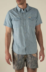 The Wyatt Pearl Snap S/S Denim Shirt | Washed Indigo Chambray | Sendero Provisions Co